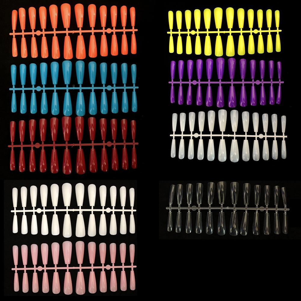 AUGUSTINA Agustina Nail Art Alat Warna Permen DIY Buatan Dapat Digunakan Kembali Kuku Palsu Penuh Penutup Kuku Ekstensi