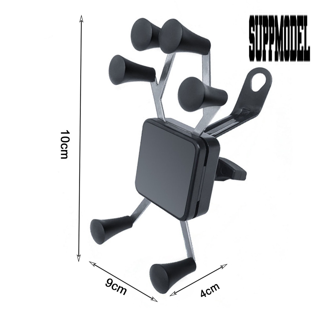 Bracket Dudukan Handphone Portable Adjustable Dengan 6 Cakar Untuk Kaca Spion Motor