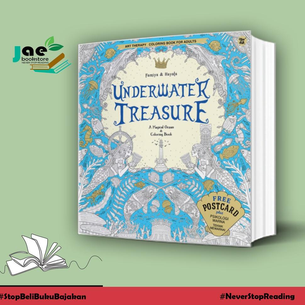 Download Art 084843 Underwater Treasure Art Therapy Coloring Book For Adults Shopee Indonesia