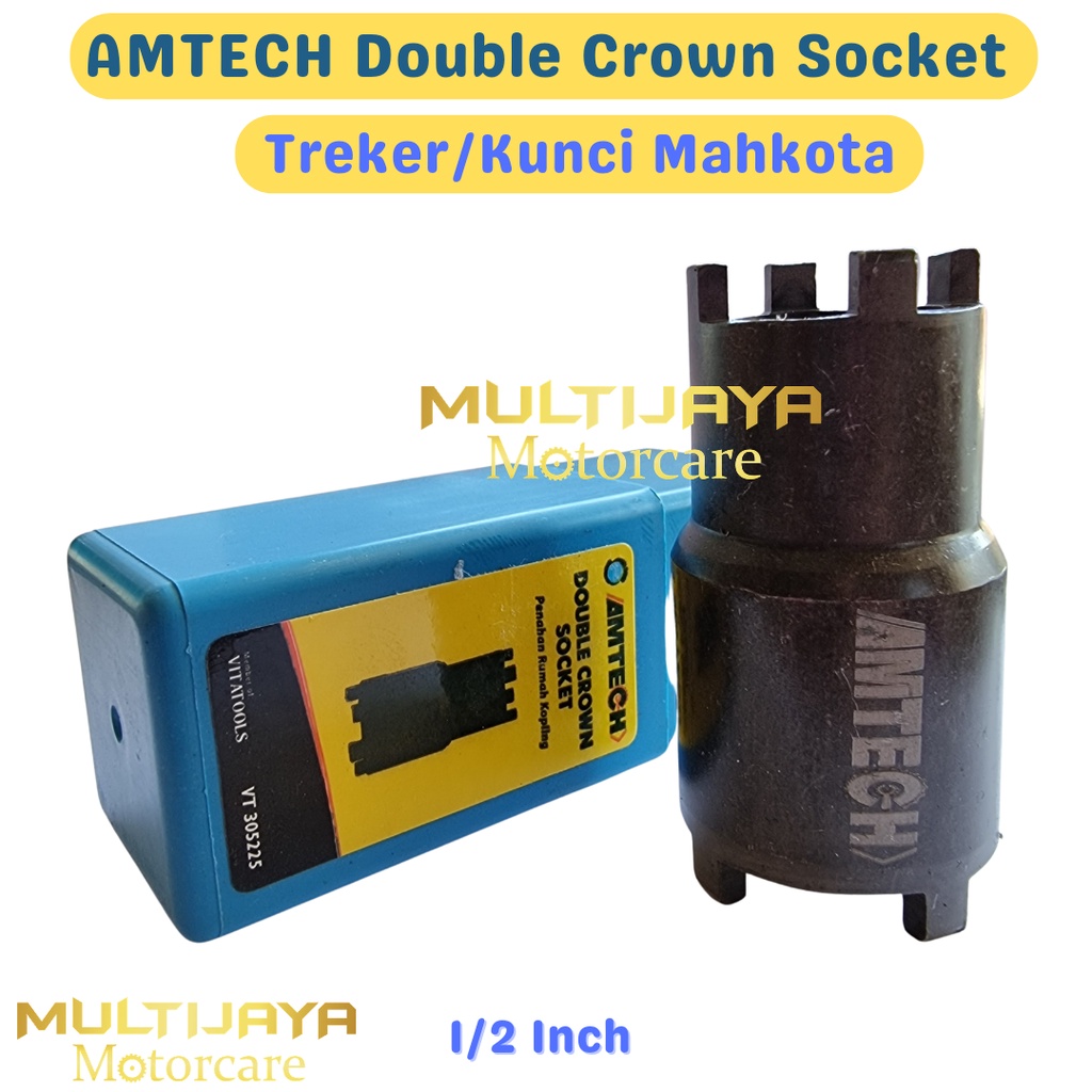 Double Crown Socket Kunci Mahkota Treker Mahkota Kunci Mur Kopling Motor 1/2 Inch Tipe A Type B