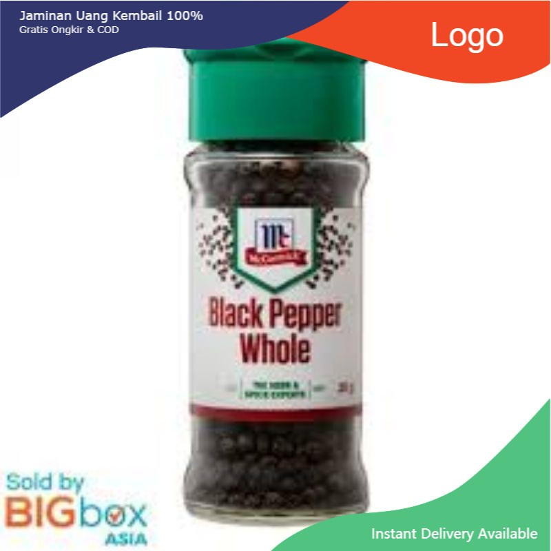 

MC CORMICK BLACK PEPPERCORNS 35GR