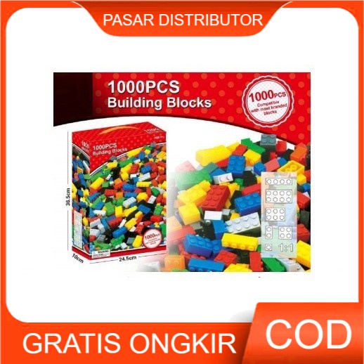 Mainan Anak Mainan Edukasi Mainan Balok Susun Isi 1000pcs Building Block Balok Susun Mainan Anak