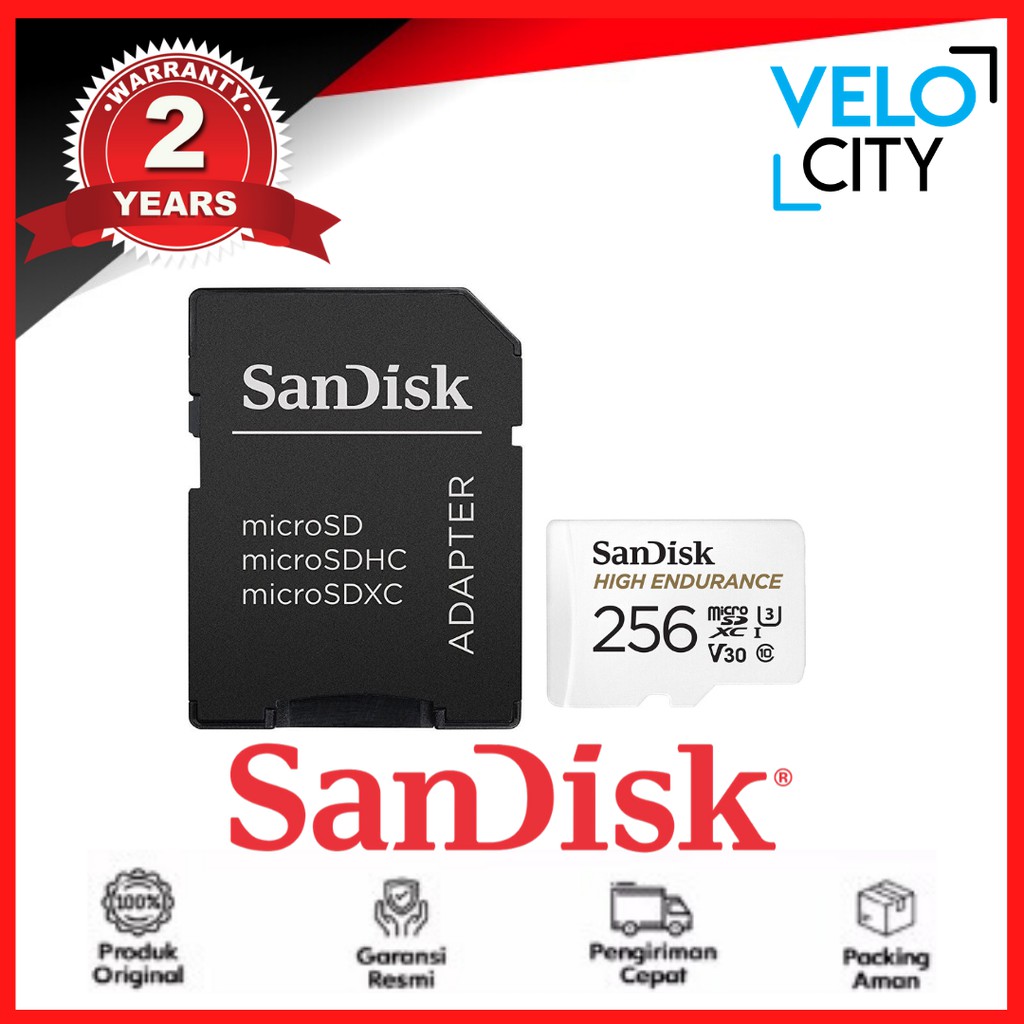 microSD SanDisk High Endurance Card 256GB Camera or Home Security CCTV