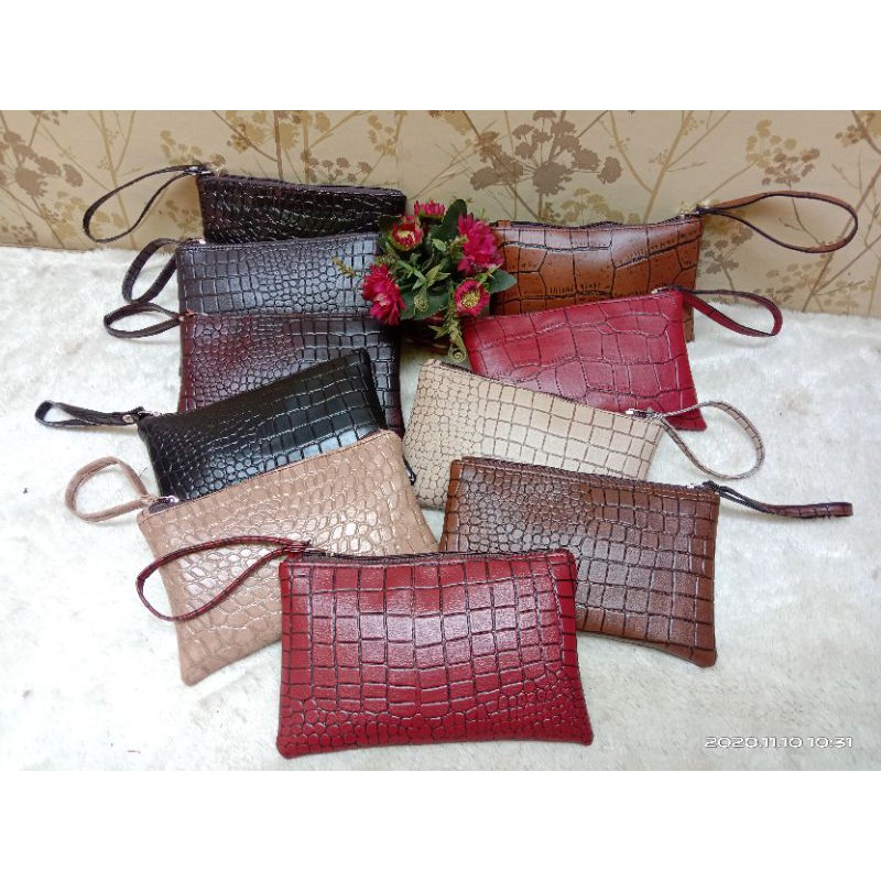 Clutch croco /Dompet wanita croco/cluth hits