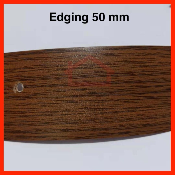 Edging HPL 630 50 mm Coklat Tua / Serat Urat Kayu Woodgrain taco PVC