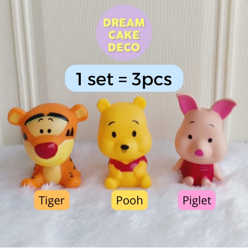 Winnie the Pooh figure set / mainan winnie the pooh cake topper
