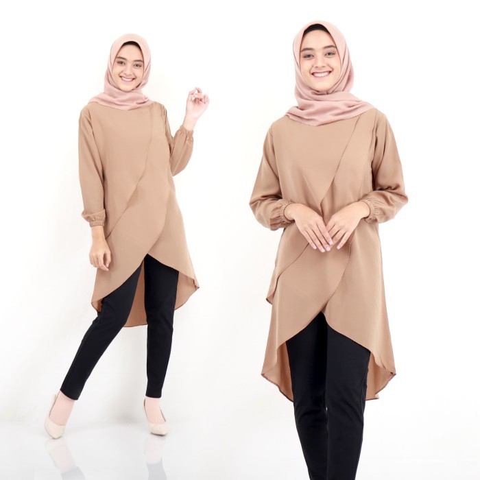Desmira Tunik Atasan Wanita Baju Tunik Remaja Muslim Wanita Kekinian 2020 Murah Terbaru Polos Tunic