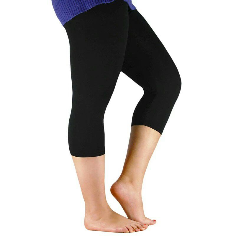 Legging Jumbo 7/8 Bahan Spandex (Licin) / Legging Jumbo Bawah Lutut