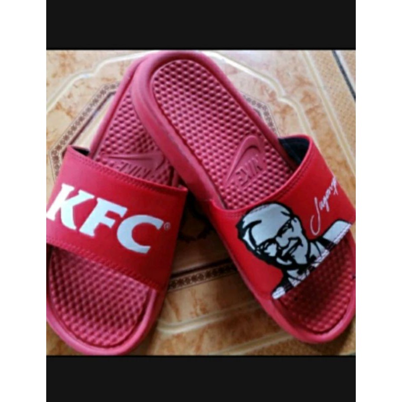 sandal slop KFC print