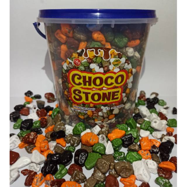 coklat stone choco stone kerikil original 850gram coklat asli kemasan ember