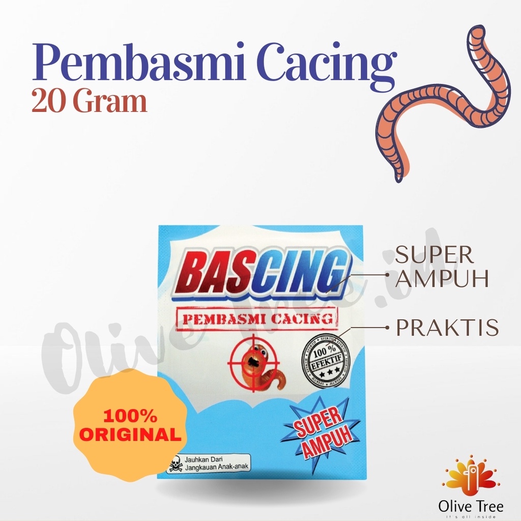 BASCING SACHET Pembasmi cacing obat racun cacing kamar mandi lipan kelabang kalajengking, kecoa, kaki seribu di kamar mandi dan di tanah sachet ekonomis