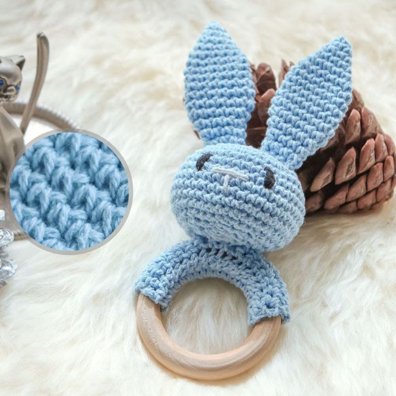 Mary Mainan Teether Bayi DIY Bentuk Kelinci Bahan Kayu