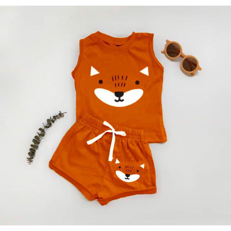 SETELAN UNISEX / SETELAN CEWEK COWOK // SETELAN LEKBONG KARAKTER / SETELAN ANAK POLOS USIA 1-5 TAHUN-3