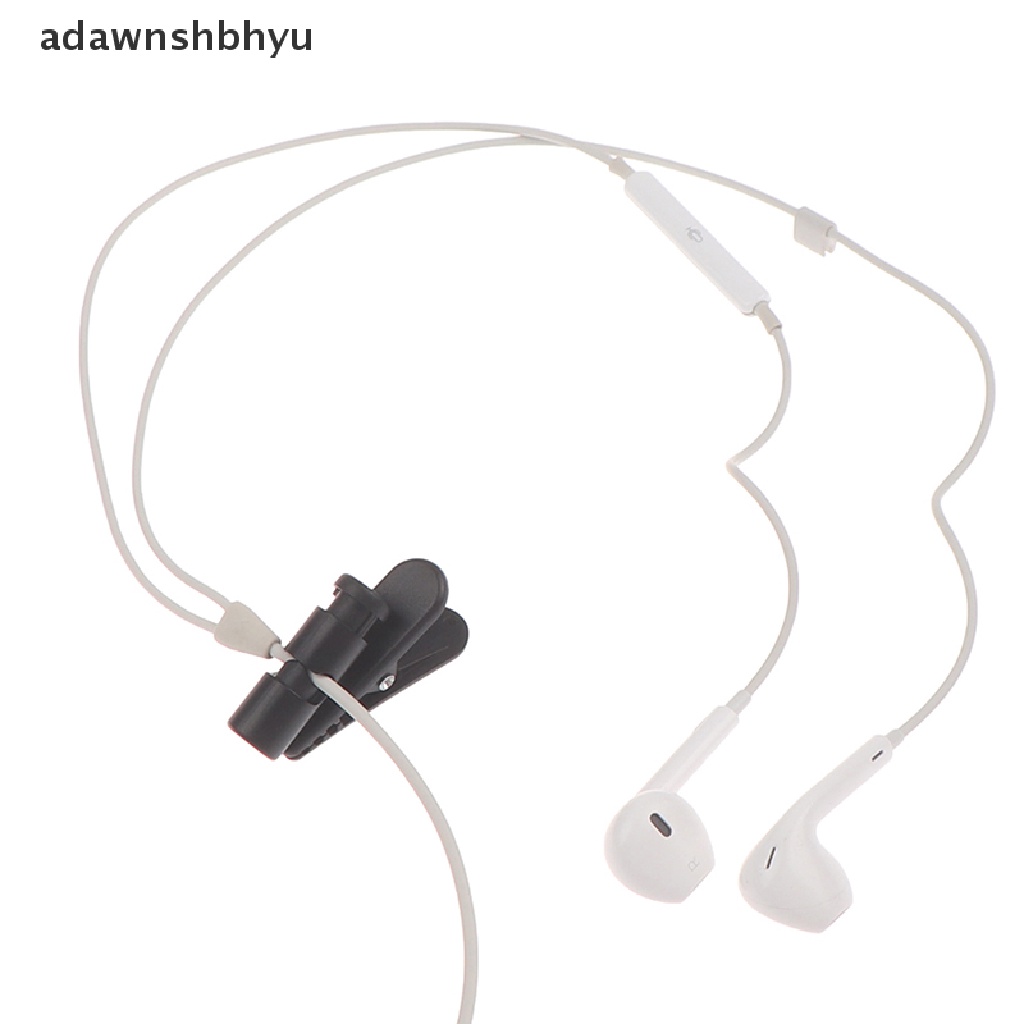 Adawnshbhyu 2/5Pc Cable Cord Clamp Kerah Headset Penjepit Headphone Kabel Klip Earphone Winder