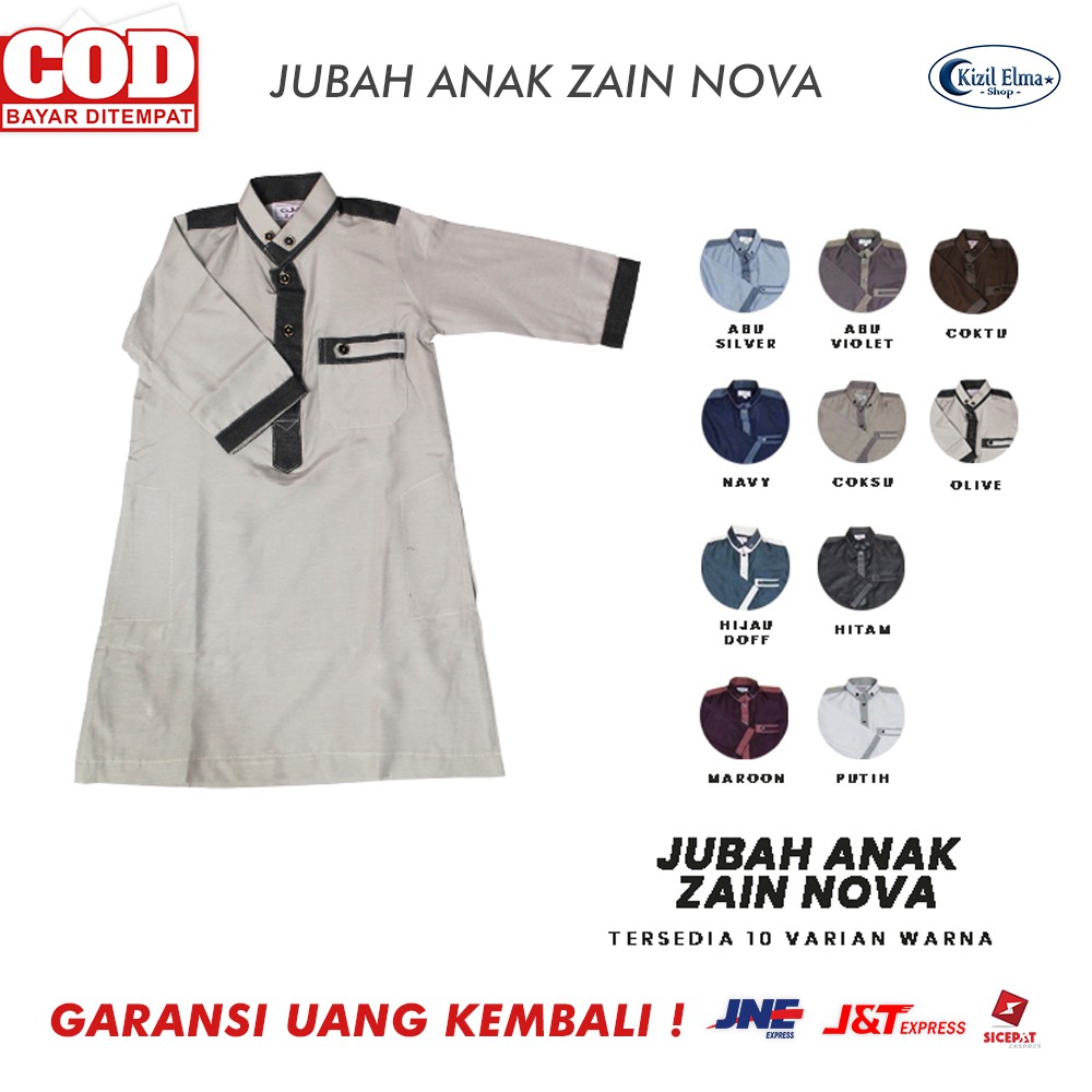 Baju Jubah Gamis Saudi Untuk Anak Cowok Lengan Panjang + Bonus Peci Rajut - GSA6
