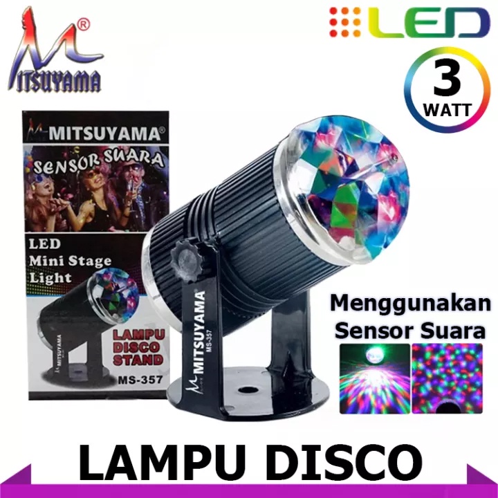 MITSUYAMA Lampu Disco MS357 Party Lamp Putar Sensor Suara Musik Original