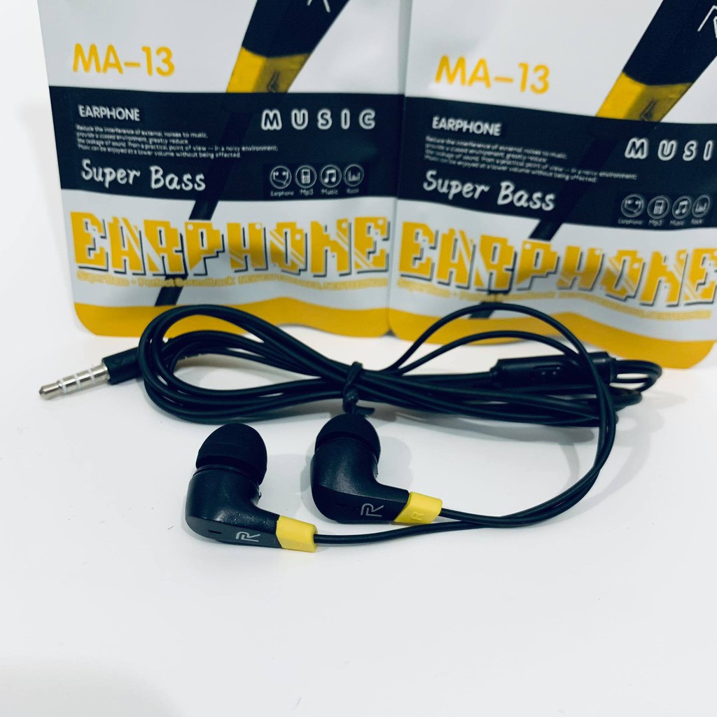 Headset Realme MA-13 Super Bass With Mic Earphone Pee Box 30pcs