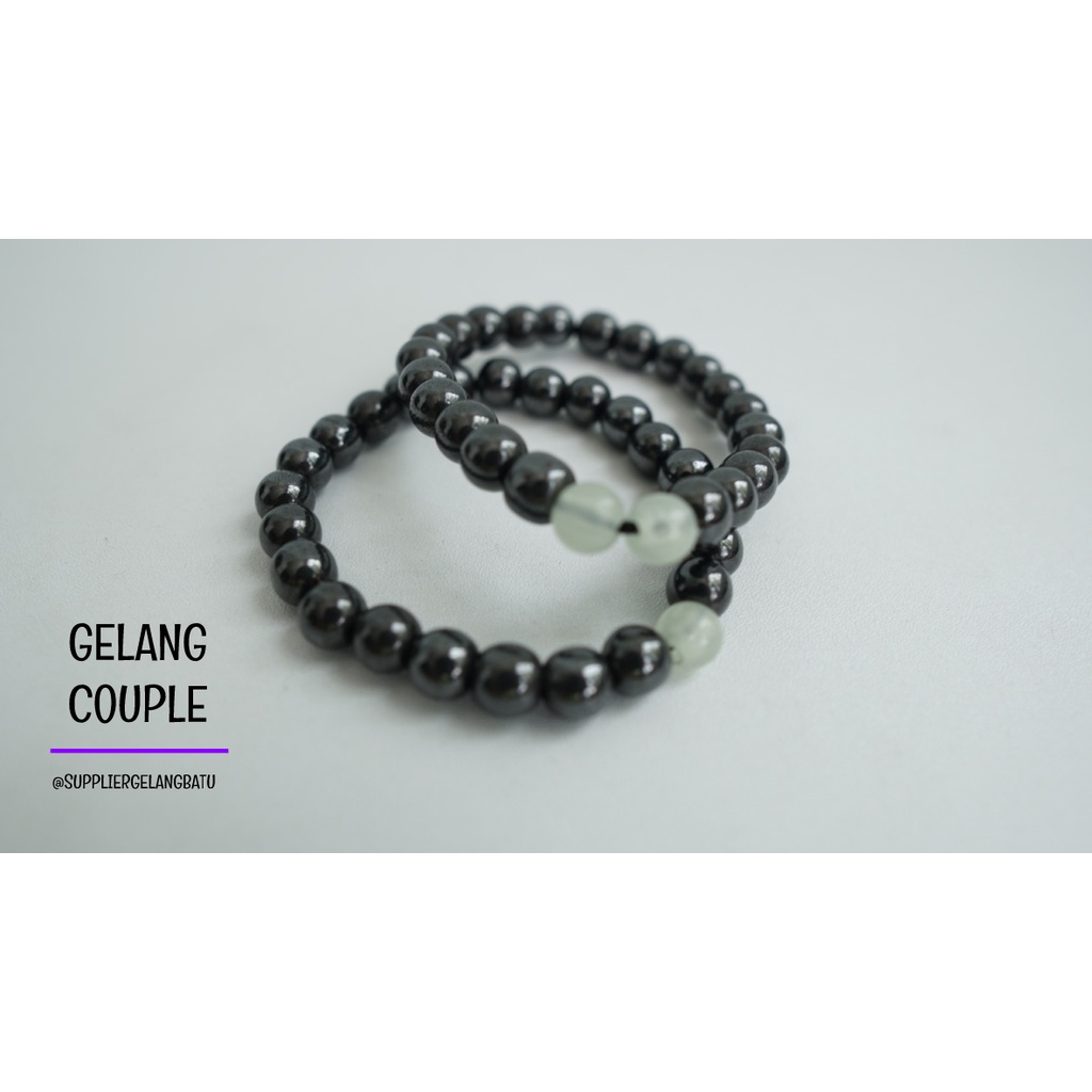 gelang FOSFOR BLUSTIN MAGNET pasangan distance bracelet couple akik