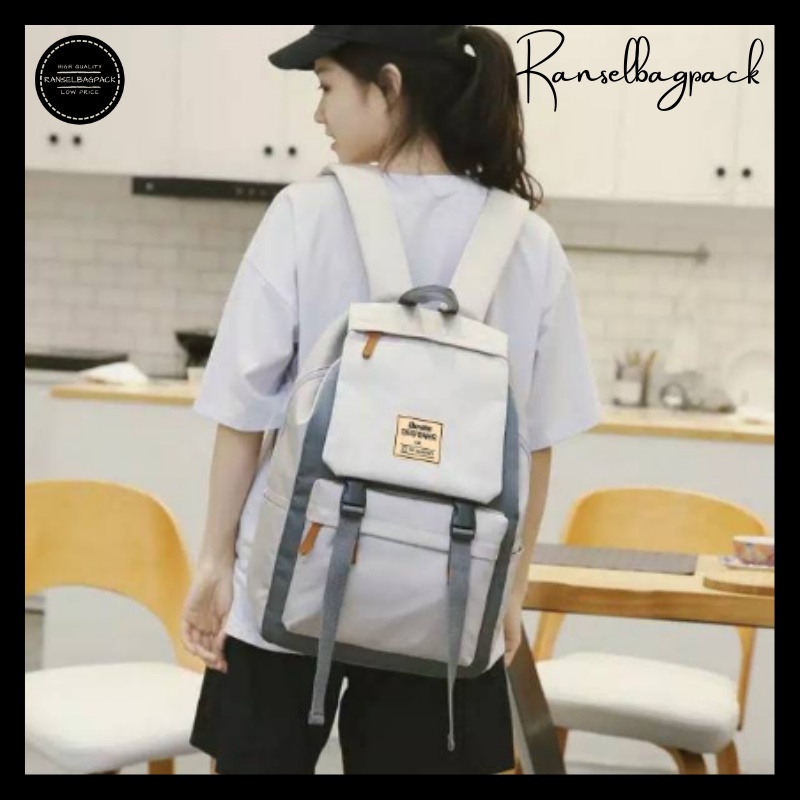 Tas Ransel - Tas Punggung Backpack Import Sekolah Kuliah Korea Kekinian Stylish Multifungsi Wanita