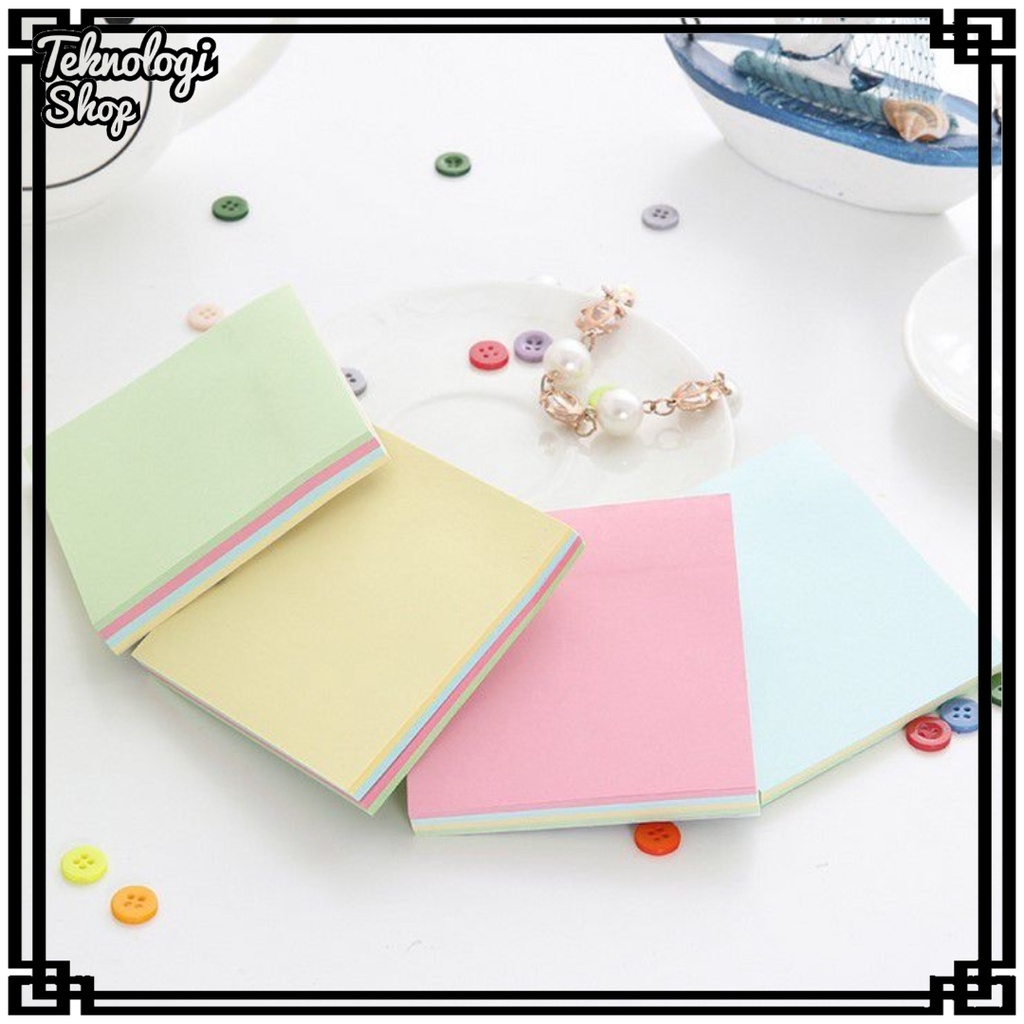 Memo Sticky / Sticky Note / Kertas Memo Polos 4 warna