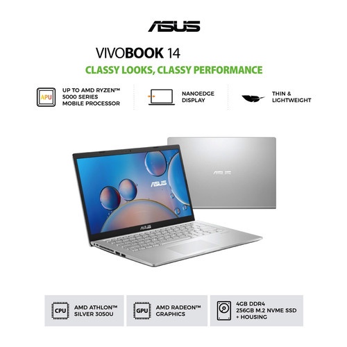 Laptop Gaming Murah Baru Asus VivoBook M415DAO Ryzen 3 3250U 8GB SSD 512GB 14 Inch Full HD Win 11 OHS