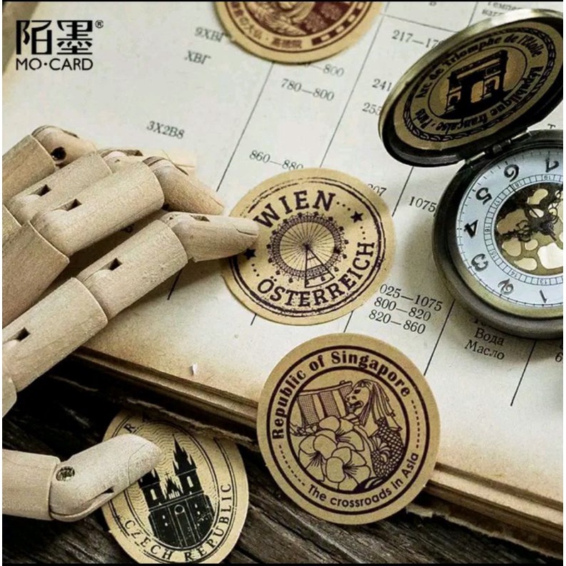 

45pcs Vintage Stamp Sticker Set
