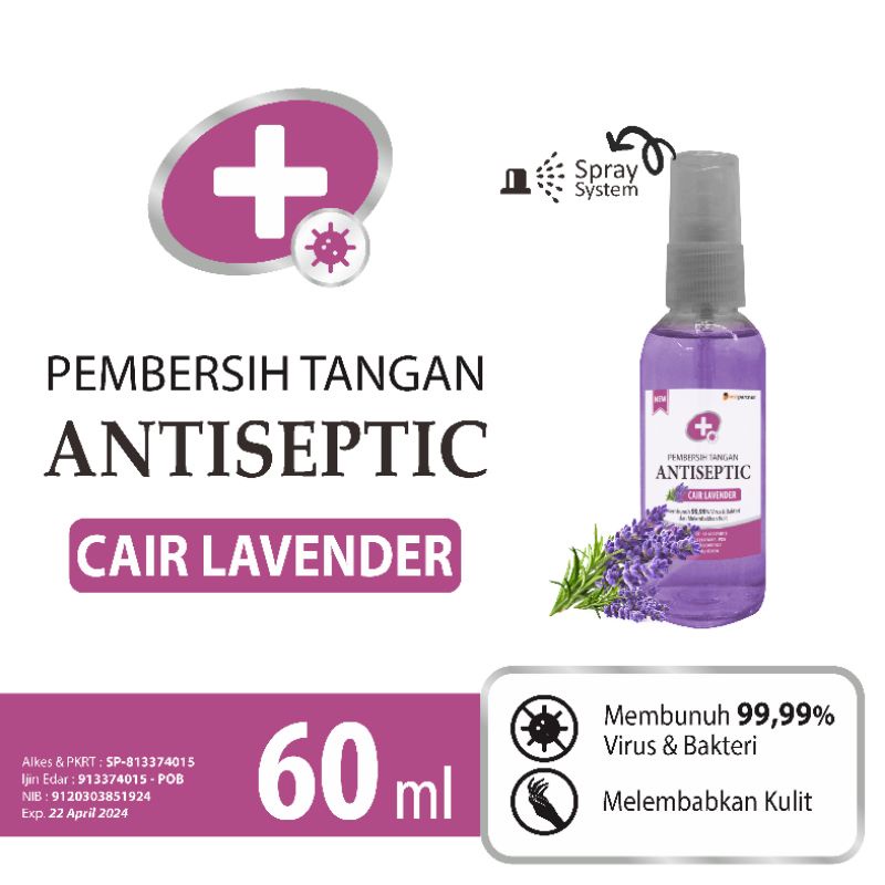 Handsanitizer antiseptic cair spray 60ml aneka aroma