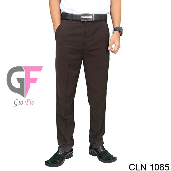 GIOFLO Outfit Pria Celana Jas Formal Panjang Pria Brown / CLN 1065