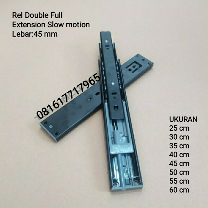 Rel Laci 60 Cm Double Track Slow Motion/Soft Close - Hidayatimalll