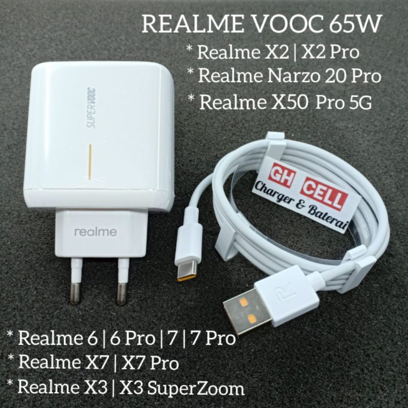 Charger Realme 7 7 Pro 8 8 Pro Realme Narzo 50 Super VOOC 65W TYPE-C Original