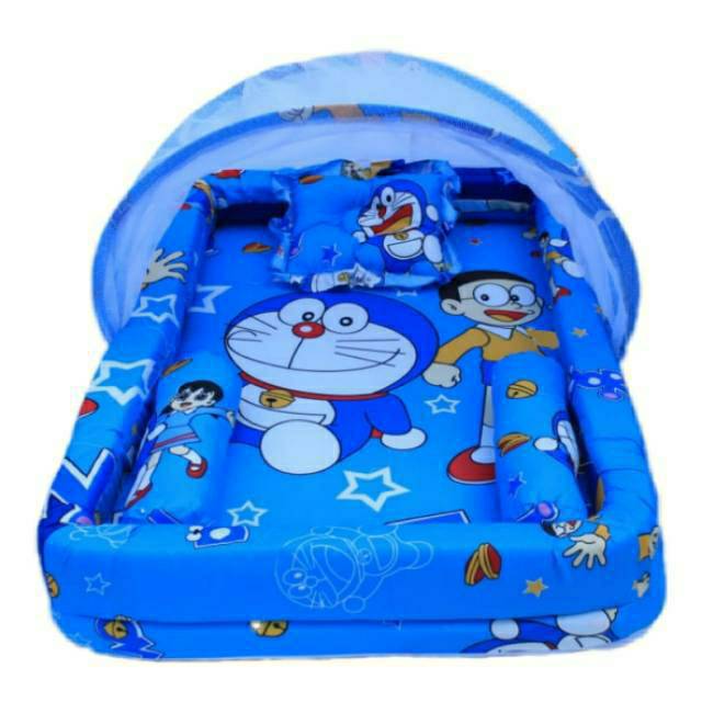 Kasur Bayi Kolam Kelambu Karakter Doraemon