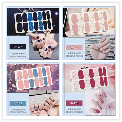 14Pcs / Set Stiker Kuku Model Korea Kenny Rabbit Bear Little Yellow