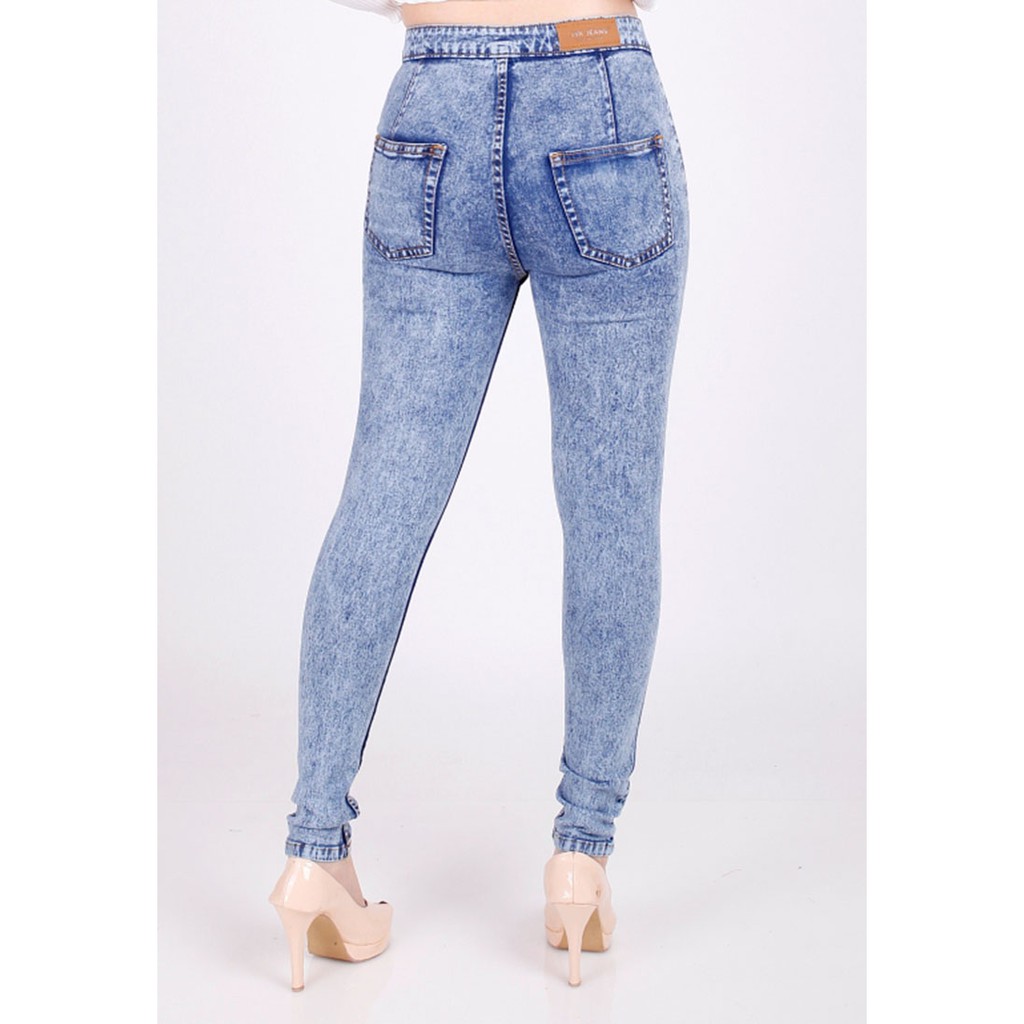 Dazina Highwaist Snow Blue Wanita