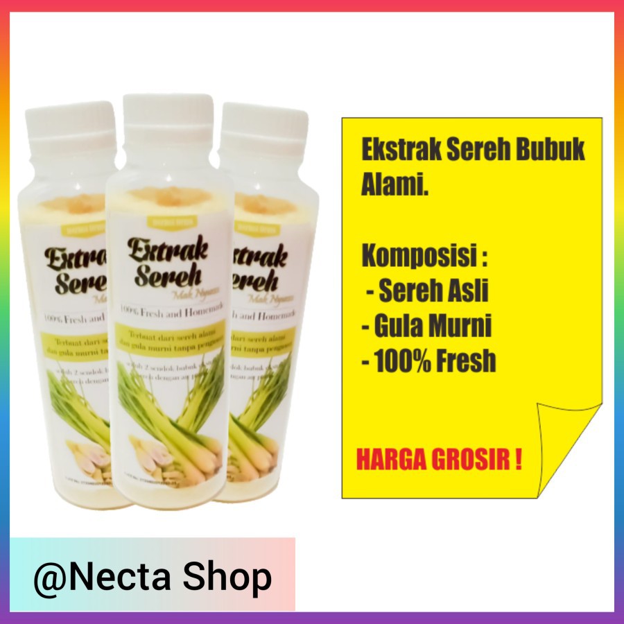 

EKSTRAK SEREH BUBUK ALAMI MINUMAN HERBAL TINGGAL SEDUH