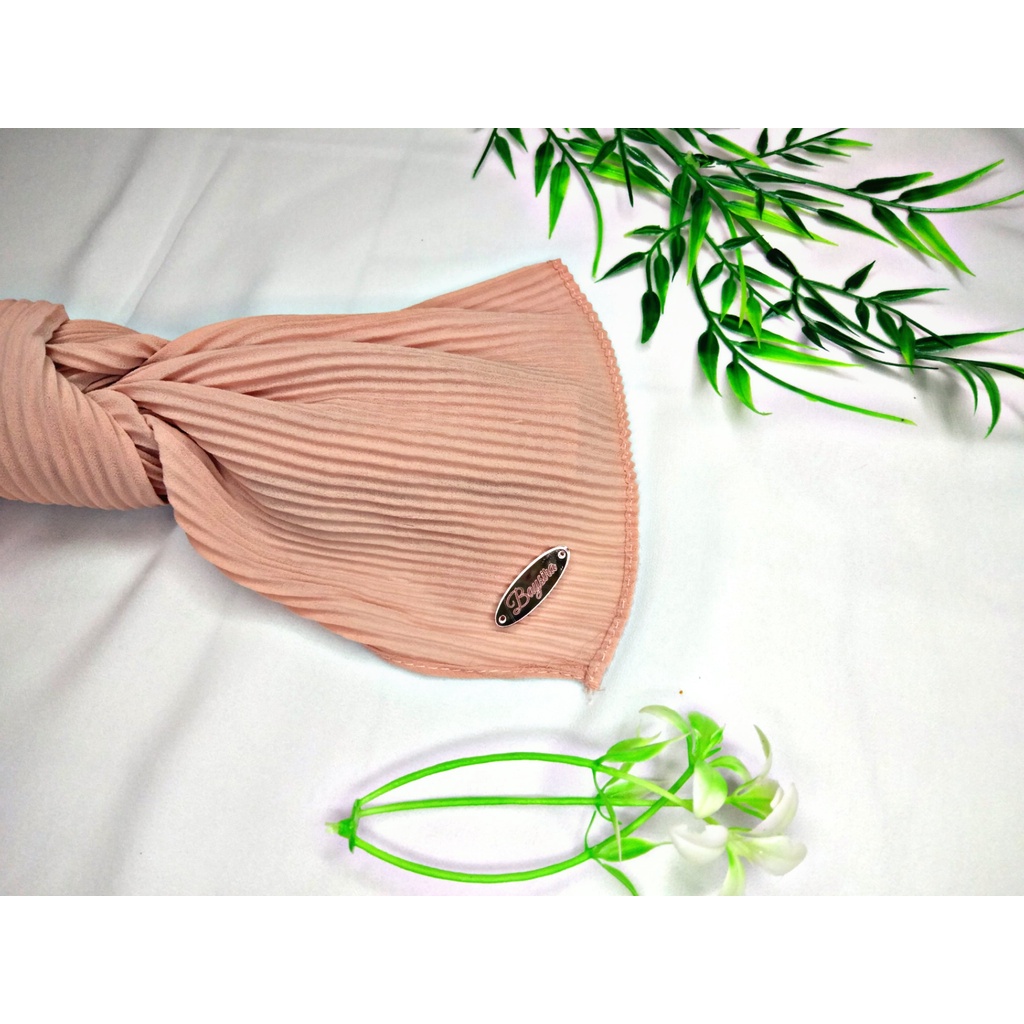 Baysira Pasmina Plisket Ceruty BabyDoll Premium Hijab Pasmina Plisket Premium