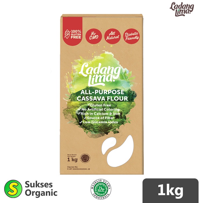 

PROMO [COD] All Purpose Cassava Flour/Tepung Singkong | Ladang Lima | 1kg