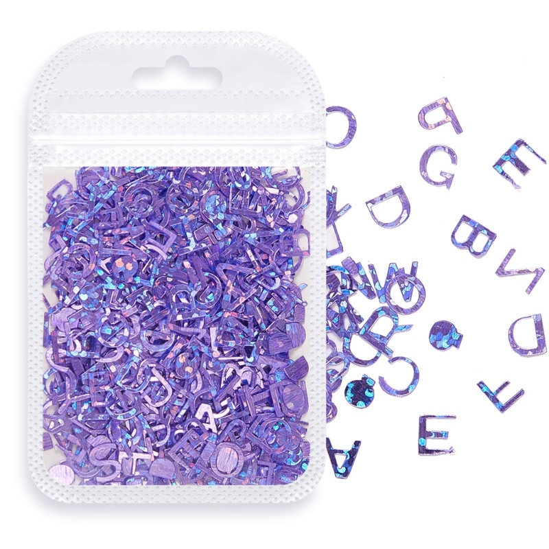 SIY English Letter Glitter Confetti Resin Filler Alphabet Sequins Nail Art Decor