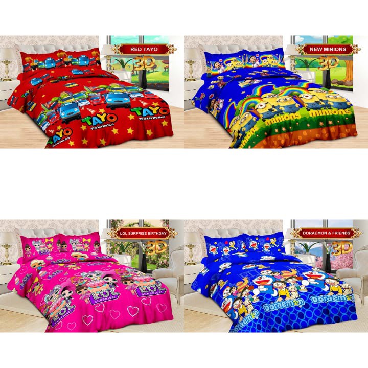 RC Bonita Sprei single bonita Ukuran 120x200 Motif Bunga Minimalis Dan Polos Emboss