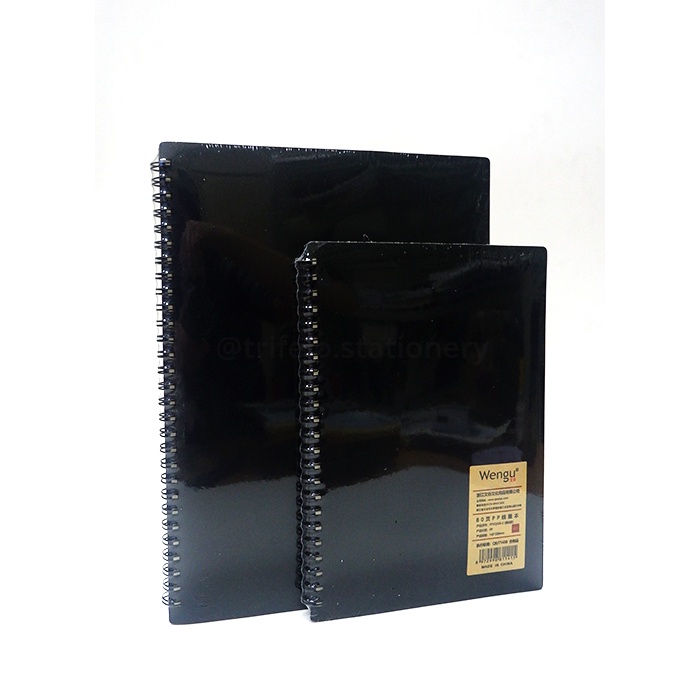 

HJK WENGU Notebook Spiral A5/B5 Cover Hitam Polos (PPXQ-020)