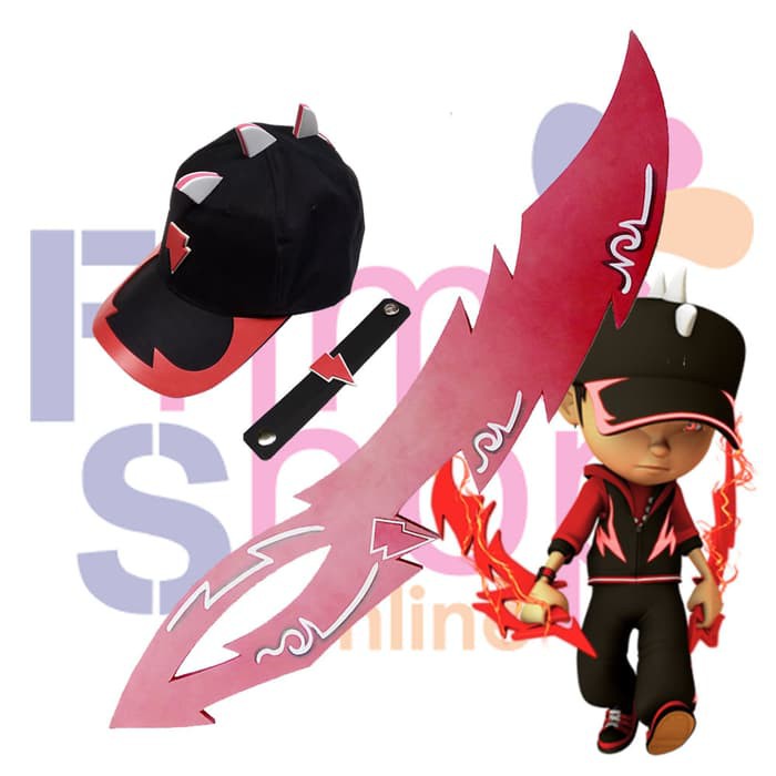 PAKET TOPI + PEDANG HALILINTAR BOBOIBOY