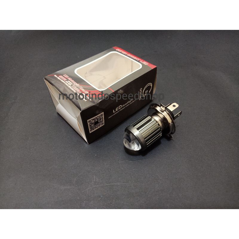 lampu depan LED h4 laser 2 in 1 putih dan kuning gozima bohlam LED h4 laser Vixion Scoopy dll