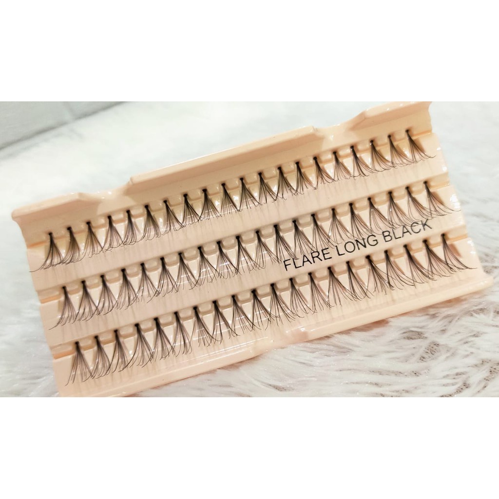 Eyelashes Bulu Mata Tanam Flare / Eyelash Bulu Mata Murah / Bulu Mata - ISI 60 Helai DIY