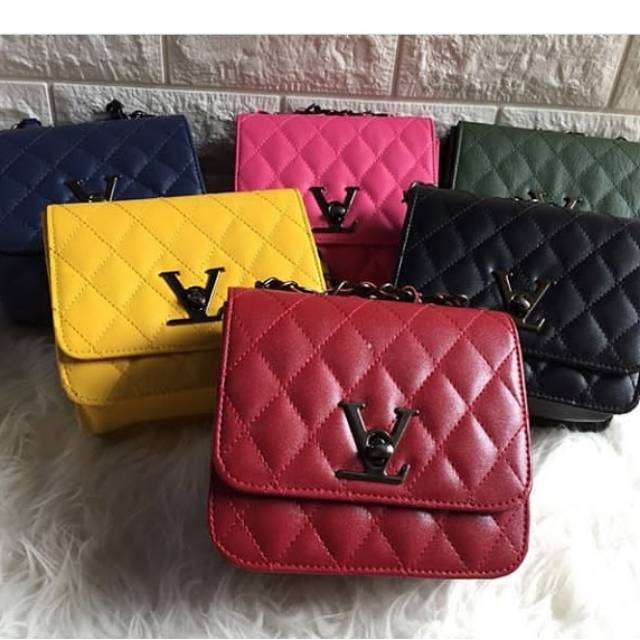 Tas slingbag LV embos  bn