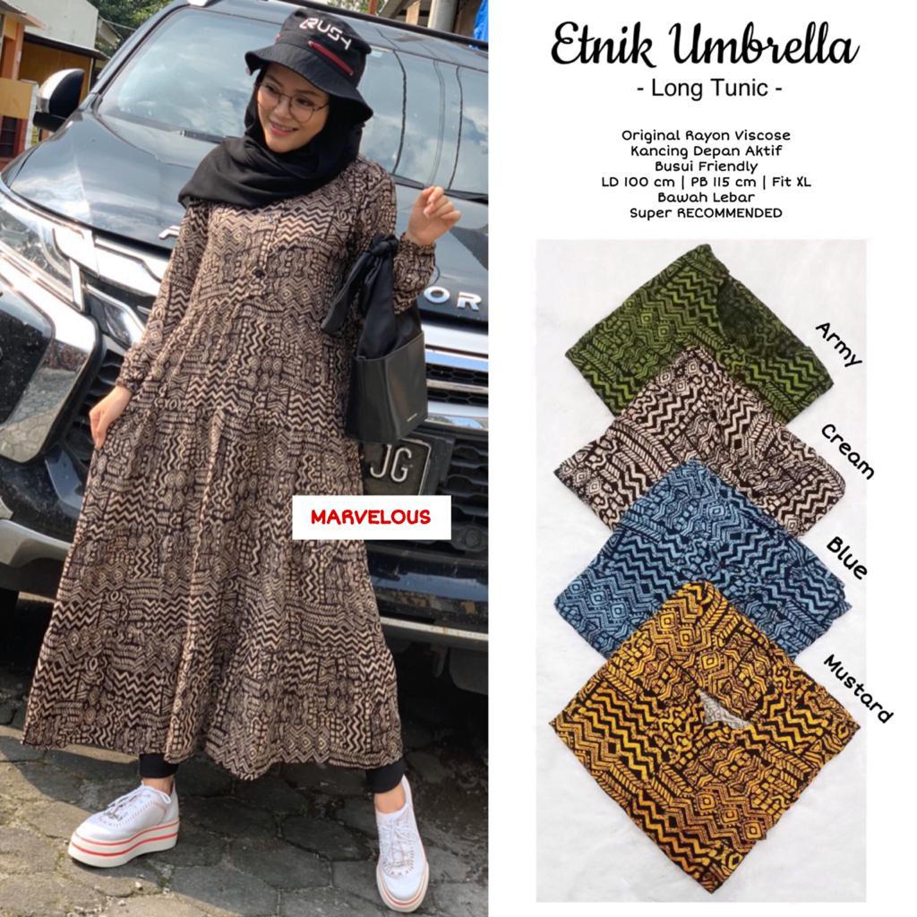 ETNIK UMBRELLA by MARVELOUS Atasan Long Tunik