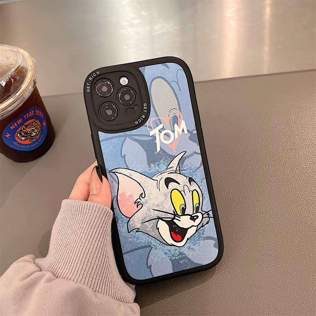 Soft Case Desain Kartun Tom Cat Ase Anti Jatuh Untuk Iphone 13 12 11 Pro Max Xs Max Xr 7 8 Plus Se2020