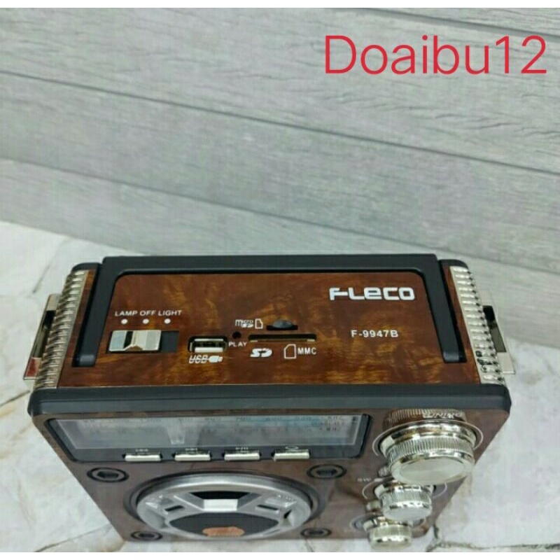 Cod//Bayar ditempat Radio Bluetooth Portable Fleco F-9947B//Radio X BAS//Radio USB Memory Senter