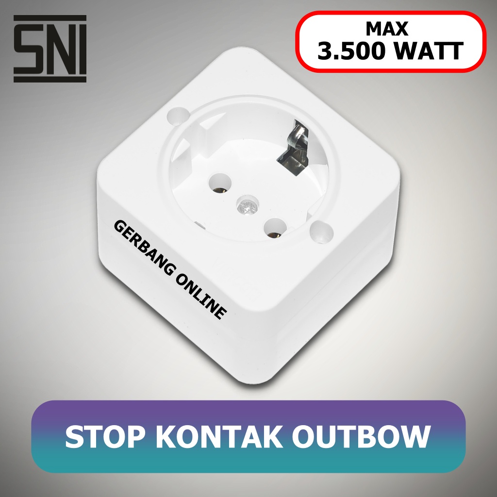 Stop Kontak Outbow Tempel Dinding Tembok VISICOM VS 900 OB VS-900-OB VS900OB