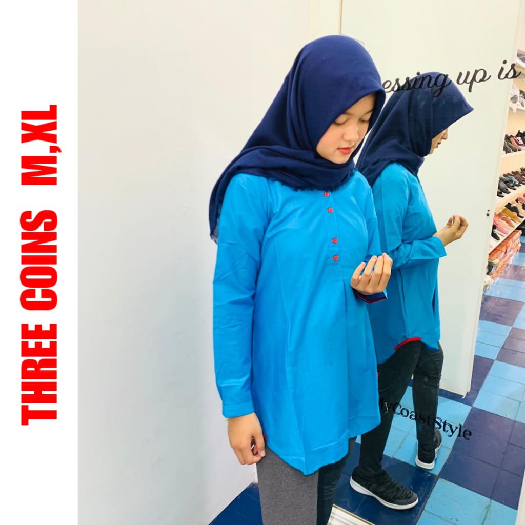 tunik three coins biru