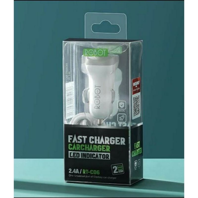 Carger/charging/Cas Mobil Robot 2USB Fast Charging 2.4A/RT-C06