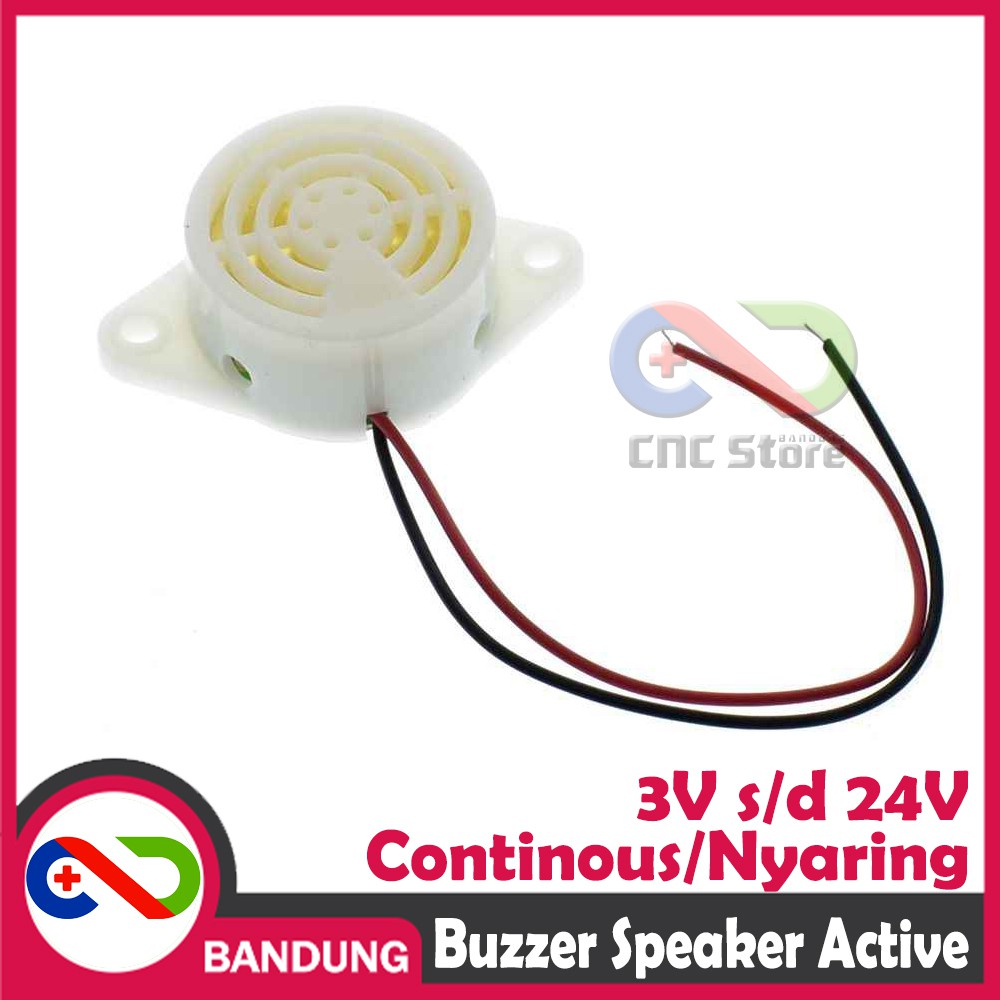 SFM-27 BUZZER SPEAKER ACTIVE PIEZO CONTINOUS 3V-24V 3-24V